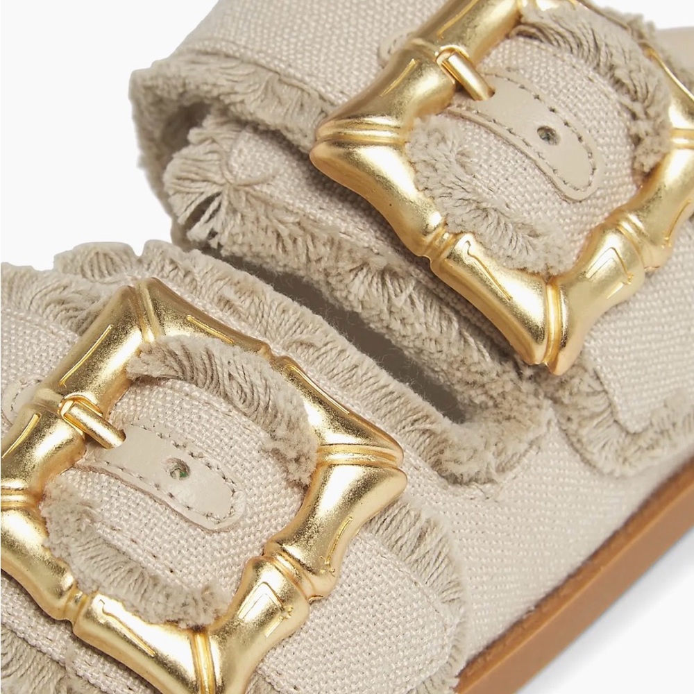 SCHUTZ Gold and Cream Sandals